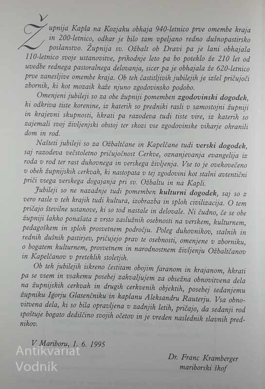 PODOBA IN PRETEKLOST KAPLE IN OŽBALTA, Igor Glasenčnik