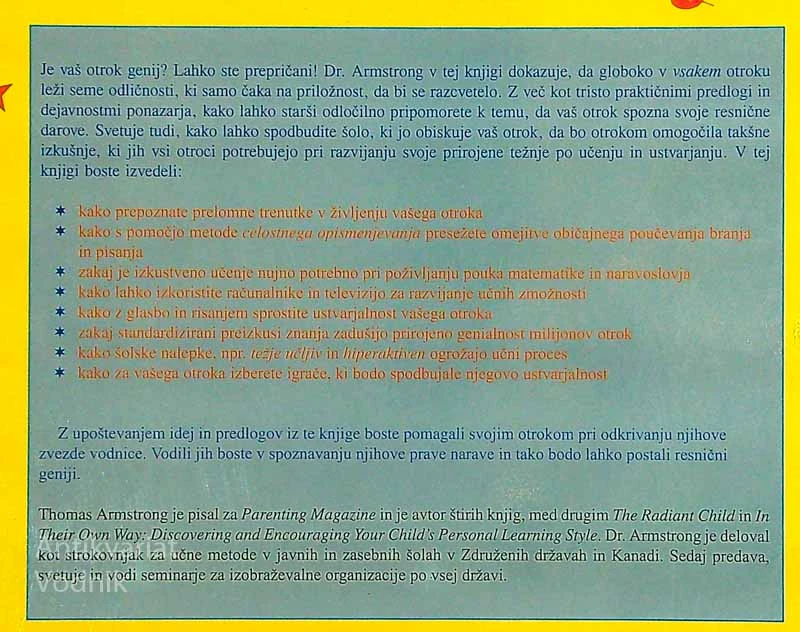 PREBUDITE GENIJA V SVOJEM OTROKU, Thomas Armstrong