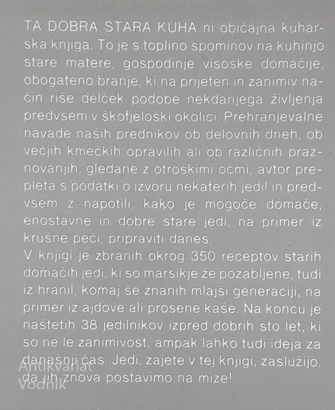 TA DOBRA KUHNA, Pavle Hafner
