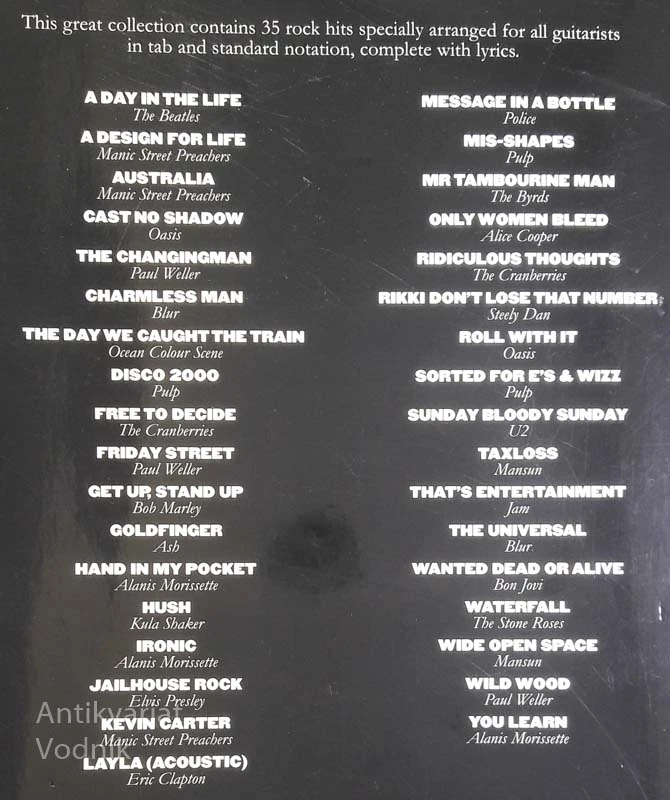 THE BIG BOOK OF ROCK HITS FOR ACOUSTIC GUITAR