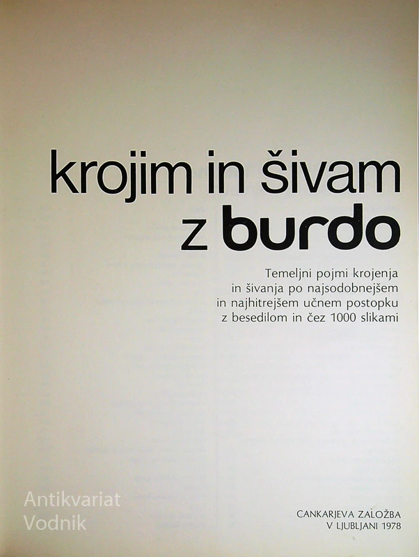 KROJIM IN ŠIVAM Z BURDO