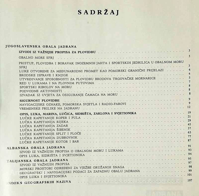 NAUTIČKI VODIČ JADRANA, Anton I. Simović in Stjepan Vekarić