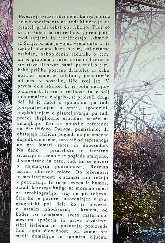 VELUNJA; BREZ GODBE ZGODBE, Peter Rezman