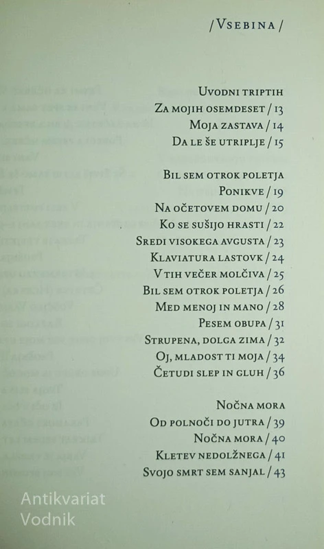 V VIHARJIH IN ZAVETRJIH SRCA, Ciril Zlobec