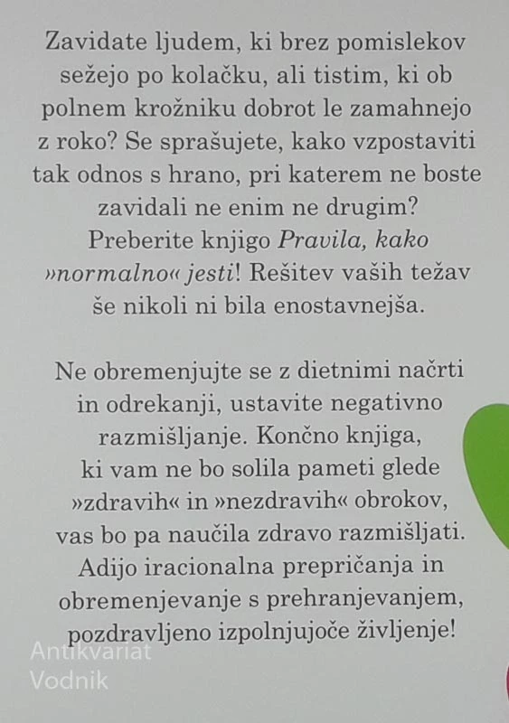 PRAVILA, KAKO NORMALNO JESTI, Karen R. Koenig