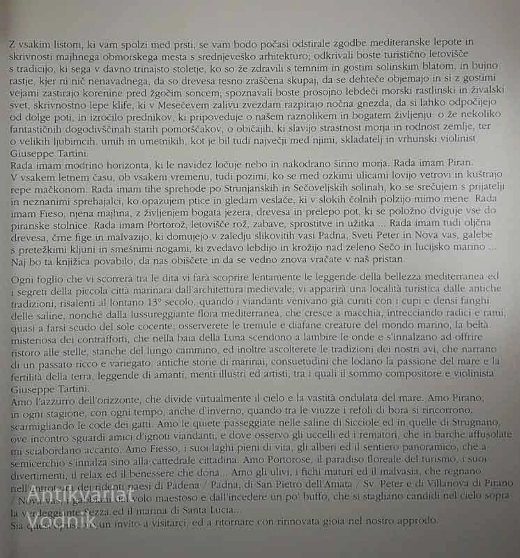 MODRO ZELENA TIŠINA (Piran – kultura in turizem)