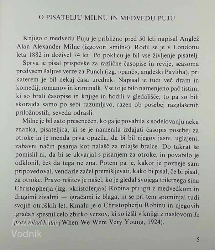 MEDVED PU, A. A. Milne