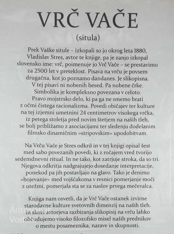 VRČ VAČE (SITULA) IN PREDRIMSKA KULTURA NA NAŠIH TLEH, Vladislav Stres