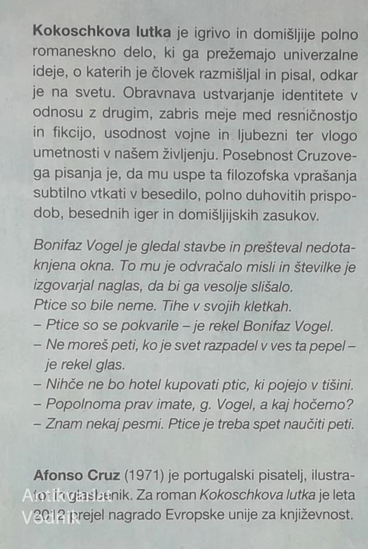 KOKOSCHOVA LUTKA, Afonso Cruz
