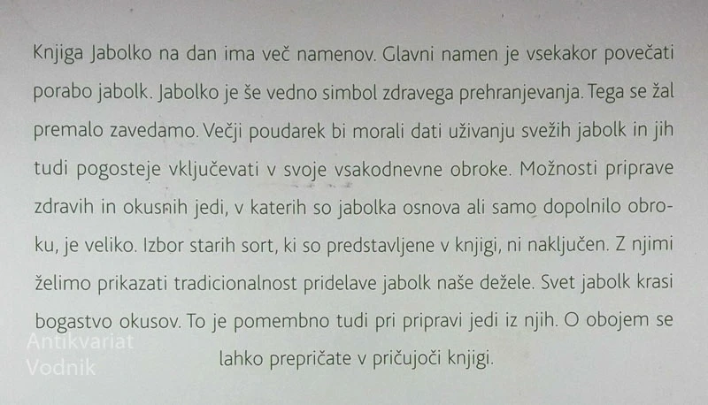 JABOLKO NA DAN; Od starih sort do novih receptov, Boštjan Godec