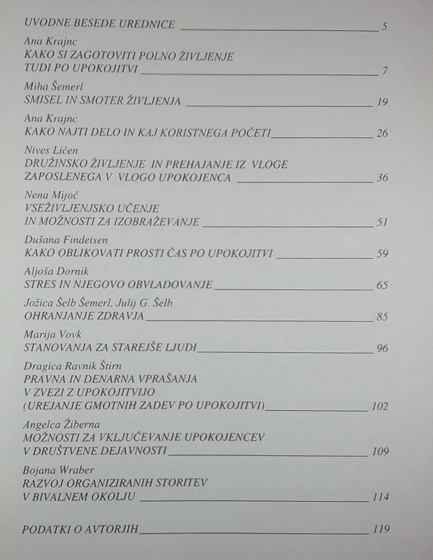 MOJA UPOKOJITEV – MOJ NOVI IZZIV, več avtorjev