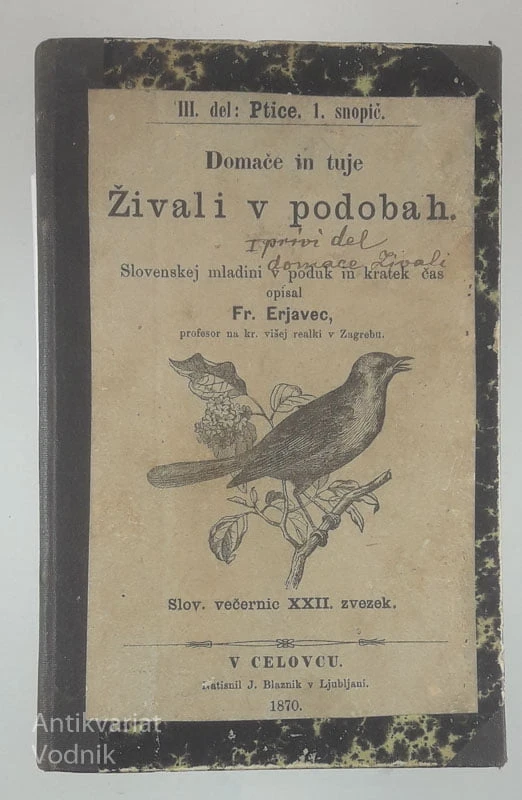 DOMAČE IN TUJE ŽIVALI V PODOBAH, Fr. Erjavec