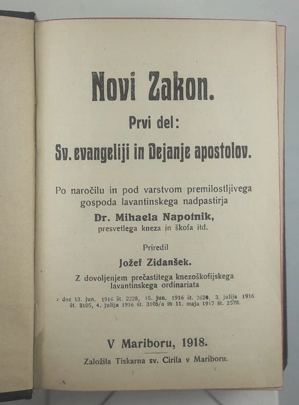 NOVI ZAKON, J. Zidanšek