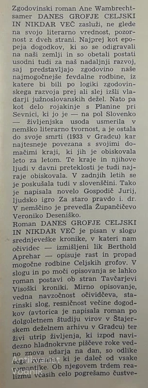 DANES GROFJE CELJSKI IN NIKDAR VEČ, Anna Wambrechtsamer