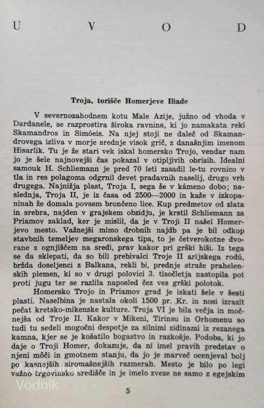 Homer, ILIADA, priredil Andrej Sovre