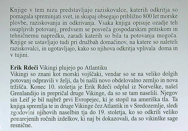 ERIK RDEČI; VIKINGI PLUJEJO PO ATLANTIKU