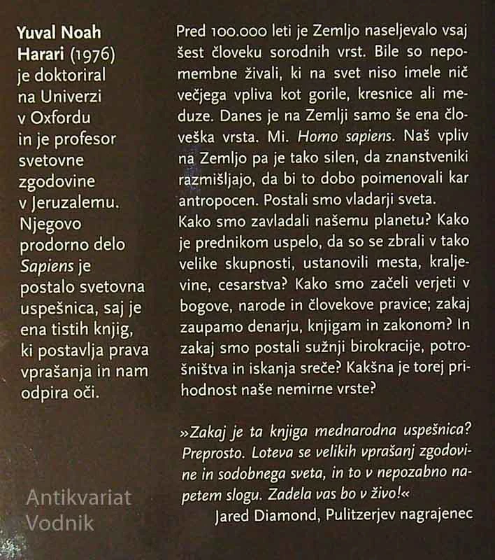 SAPIENS; KRATKA ZGODOVINA ČLOVEŠTVA, Harari