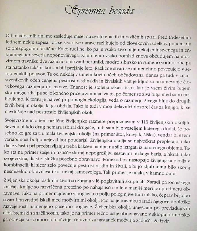 IZBRANA ŽIVLJENJSKA OKOLJA RASTLIN IN ŽIVALI SLOVENIJE, Iztok Geister