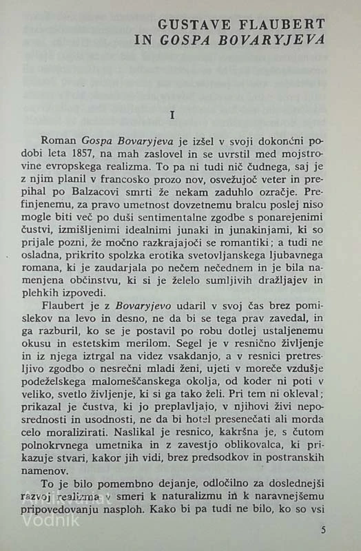 GOSPA BOVARYJEVA, Gustave Flaubert