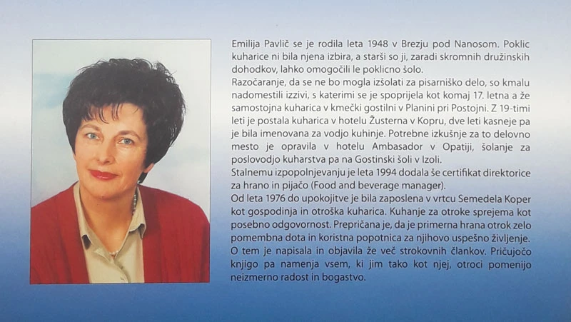 ZA OTROKE KUHAJMO ZDRAVO, Emilija Pavlič