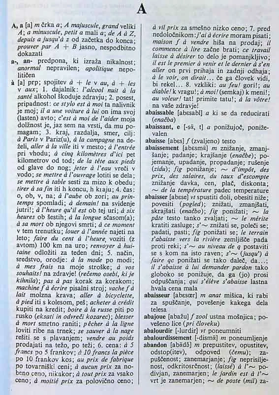 FRANCOSKO-SLOVENSKI SLOVAR, dr. Anton Grad