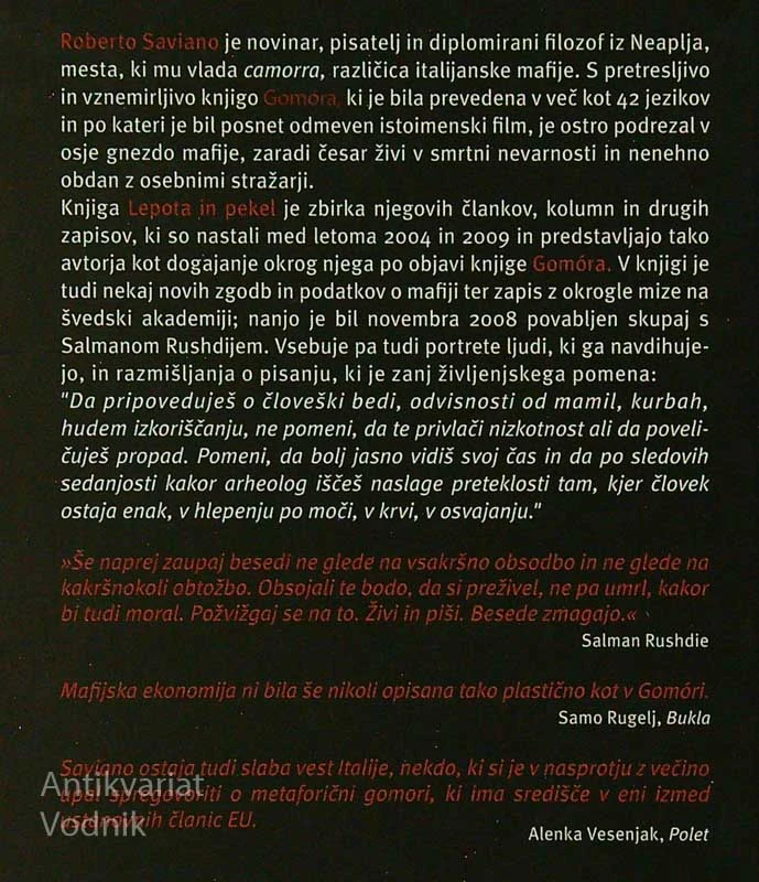 LEPOTA IN PEKEL, Robert Saviano