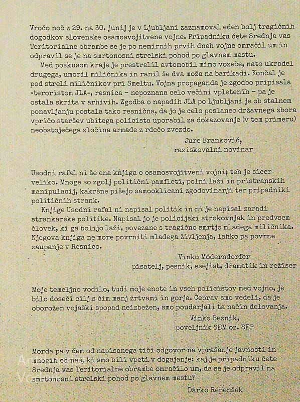 USODNI RAFAL, Darko Repenšek