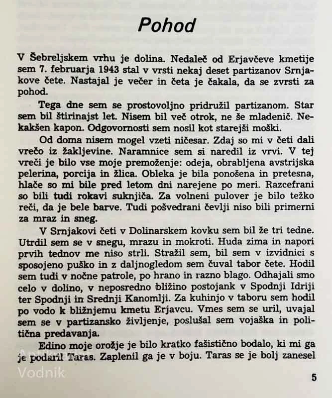 DANES JAZ, JUTRI TI (spomini iz vojnih dni), Valentin Tratnik