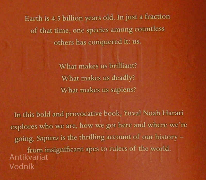 SAPIENS; A BRIEF HISTORY OF HUMANKIND, Yuval Noah Harari