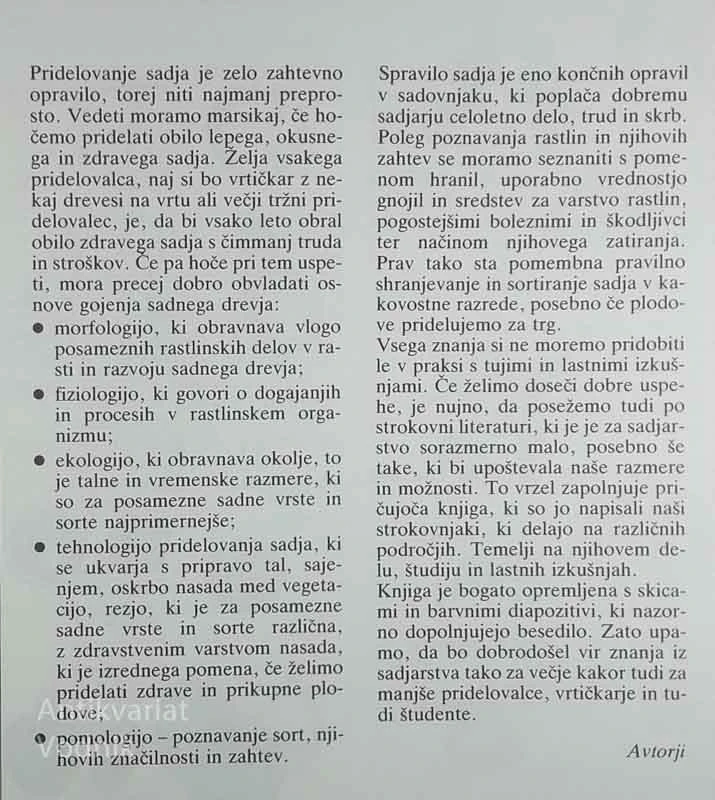 SADNI VRT, več avtorjev
