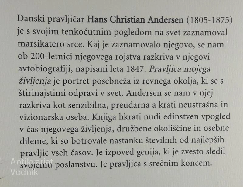 PRAVLJICA MOJEGA ŽIVLJENJA,  Hans Christian Andersen