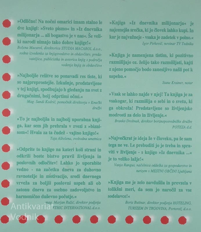 IZ DNEVNIKA MILIJONARJA ALI BOGASTVO JE V NAS, Nikola Grubiša