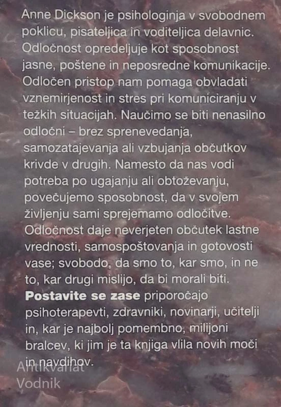 POSTAVITE SE ZASE Anne Dickson
