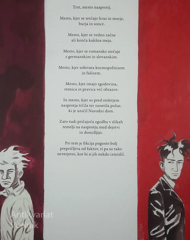 ČRNI PLAMENT; POŽIG NARODNEGA DOMA V TRSTU, Ivan in Zoran Smiljanić, ilustriral Zoran Smiljanić