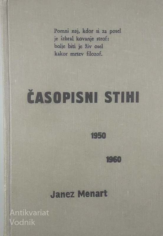 ČASOPISNI STIHI; 1950-1960, Janez Menart