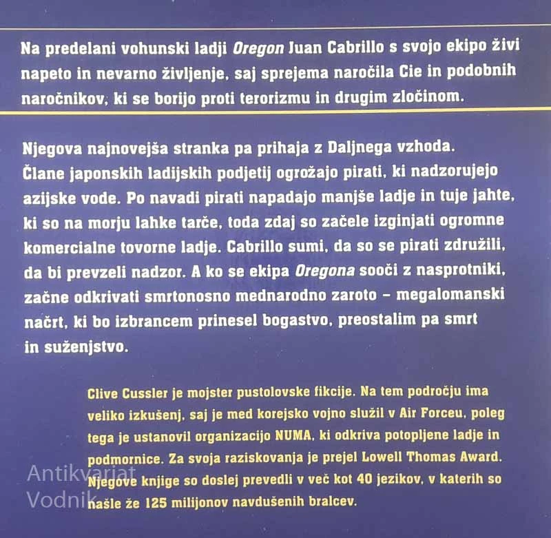 TOVOR SMRTI, Clive Cussler in Jack Du Brul