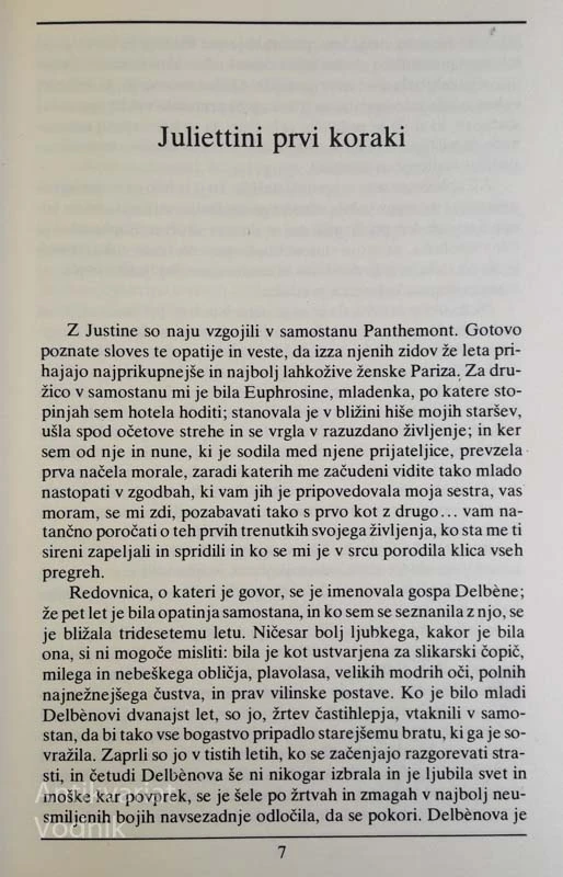 JULIETTE – JUSTINE, Marki de Sade