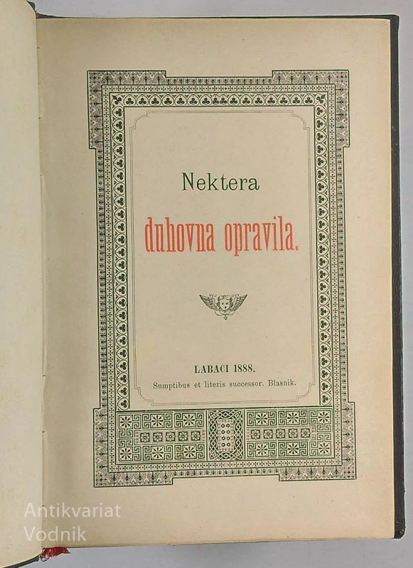 NEKTERA DUHOVNA OPRAVILA