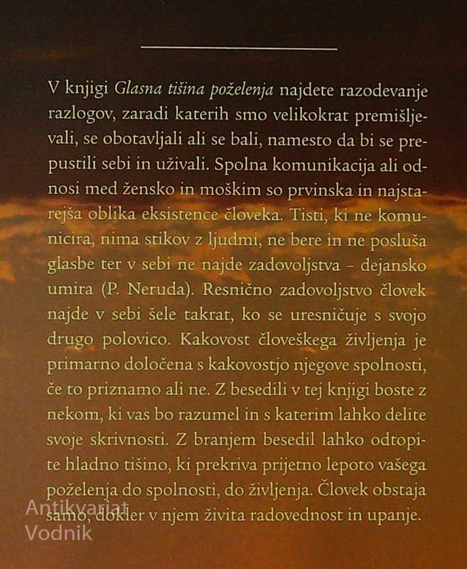 GLASNA TIŠINA POŽELENJA; ONA IN ON – FENOMEN ADAMA IN EVE, dr. Božidar Veljković