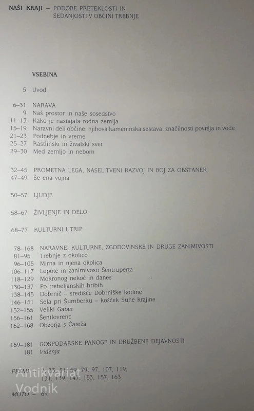NAŠI KRAJI; PODOBE PRETEKLOSTI IN SEDANJOSTI V OBČINI TREBNJE, France Režun