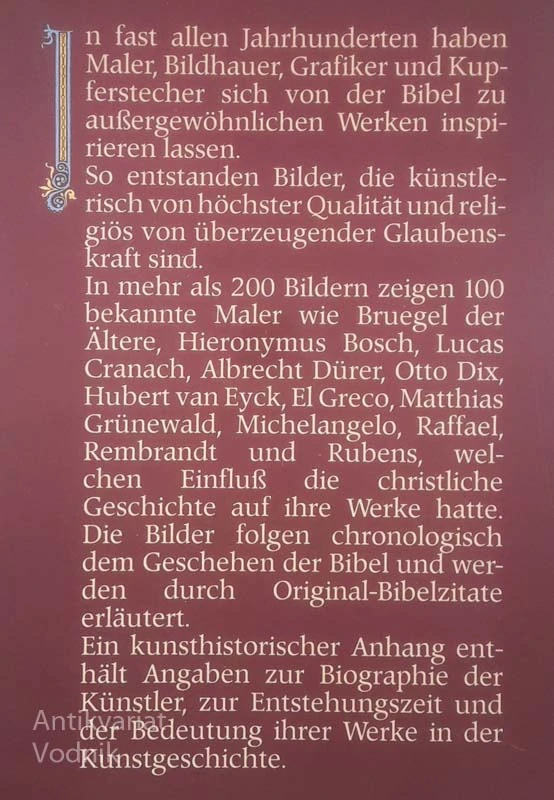 DIE BIBEL IN BILDERN; SCHATZKAMMER DER MALEREI