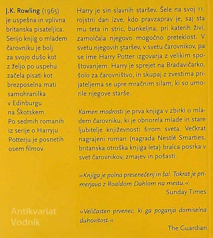 HARRY POTTER IN KAMEN MODROSTI, J. K. Rowlin