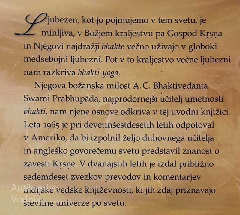 BHAKTI, Skrivnost večne ljubezni