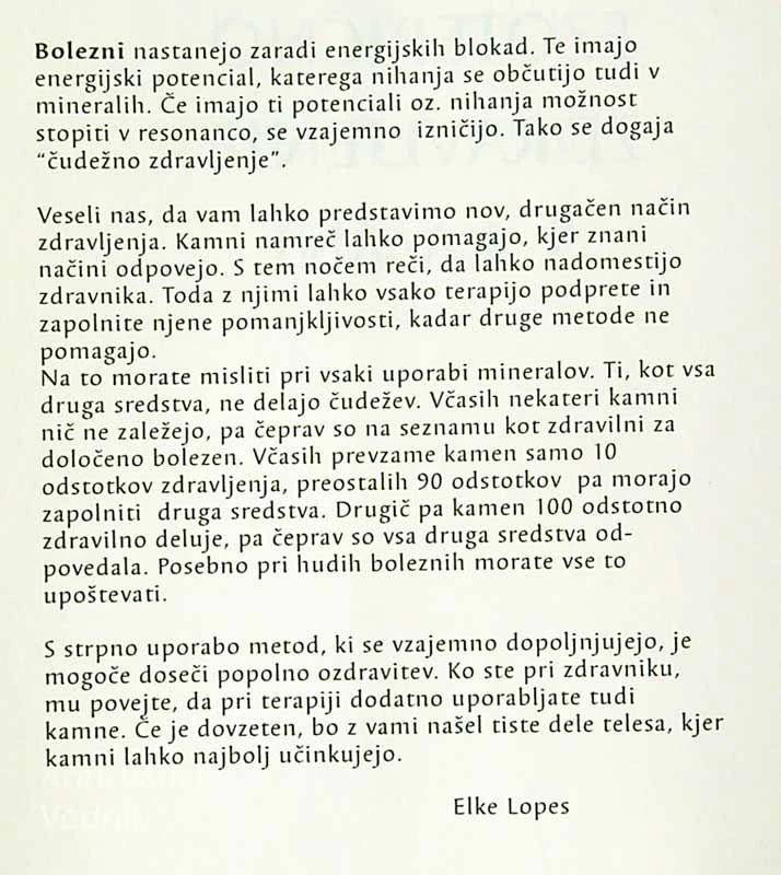 EZOTERIČNO ZDRAVLJENJE S KAMNI 1. KNJIGA, Elke Lopes