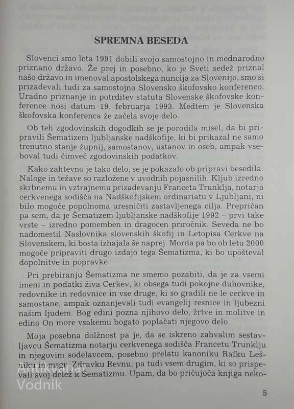ŠEMATIZEM LJUBLJANSKE NADŠKOFIJE, več avtorjev