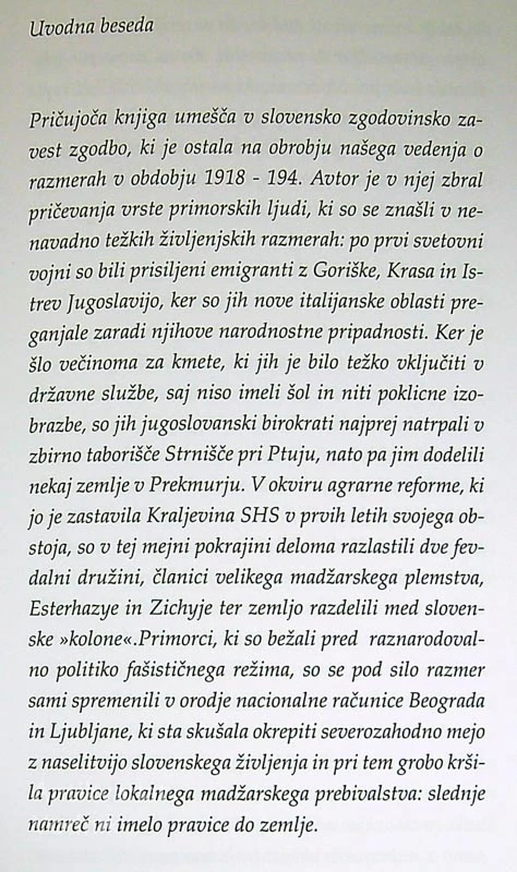 PRIMORCI IN ISTRIANI V PREKMURJU – PRIČEVANJA, Kleibencetl Janko