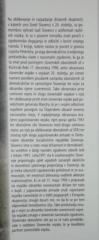 ZADIŠALO JE PO SLOVENSKI VOJSKI, Tomaž Kladnik