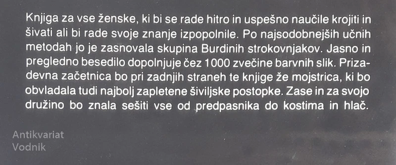 KROJIM IN ŠIVAM Z BURDO, Jemanje Mere