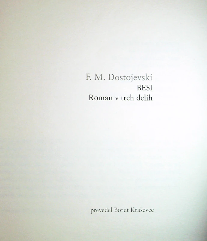 BESI, F. M. Dostojevski
