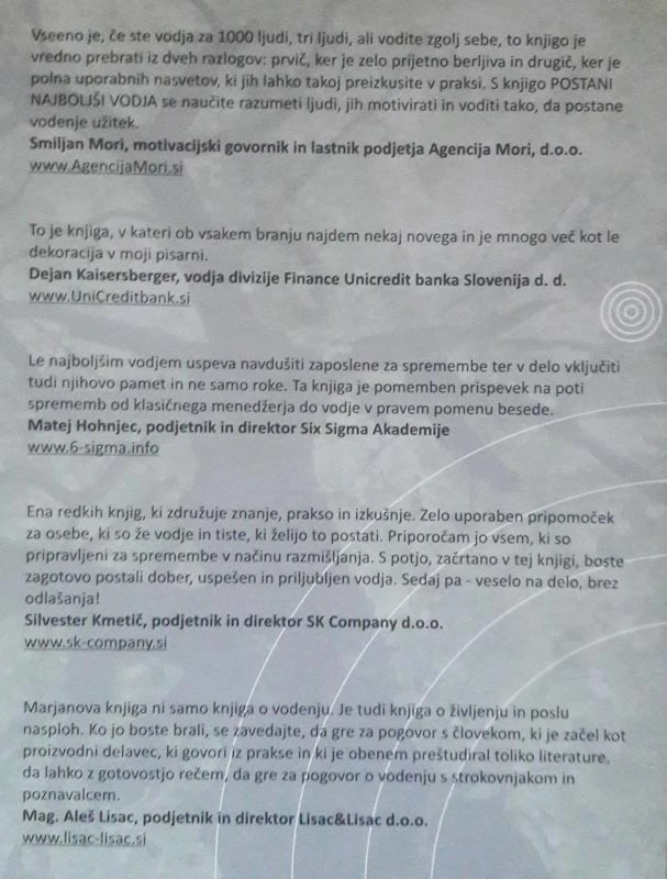 POSTANI NAJBOLJŠI VODJA, Marjan Račnik